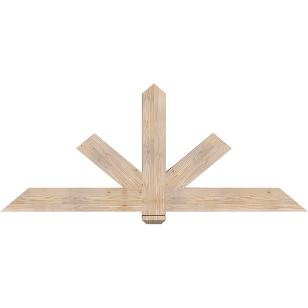 Ekena Millwork Kennewick Smooth Timber Gable Bracket, Douglas Fir, 72"W x 30"H x 3 1/2"D x 5 1/2"F, 10/12 Pitch GBW072X30X0406KEN00SDF - main